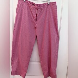 Talbots Classic Stretch Pink & White Gingham Dress Pants